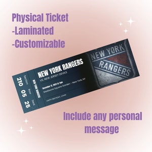 Physical Sporting Event Ticket | Customizable Football Ticket | Personalized Baseball Ticket | Laminated Ticket | Basketball | Hockey Soccer