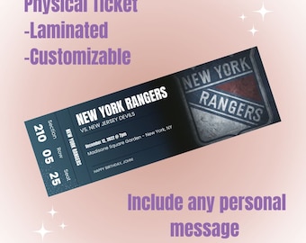 Physical Sporting Event Ticket | Customizable Football Ticket | Personalized Baseball Ticket | Laminated Ticket | Basketball | Hockey Soccer