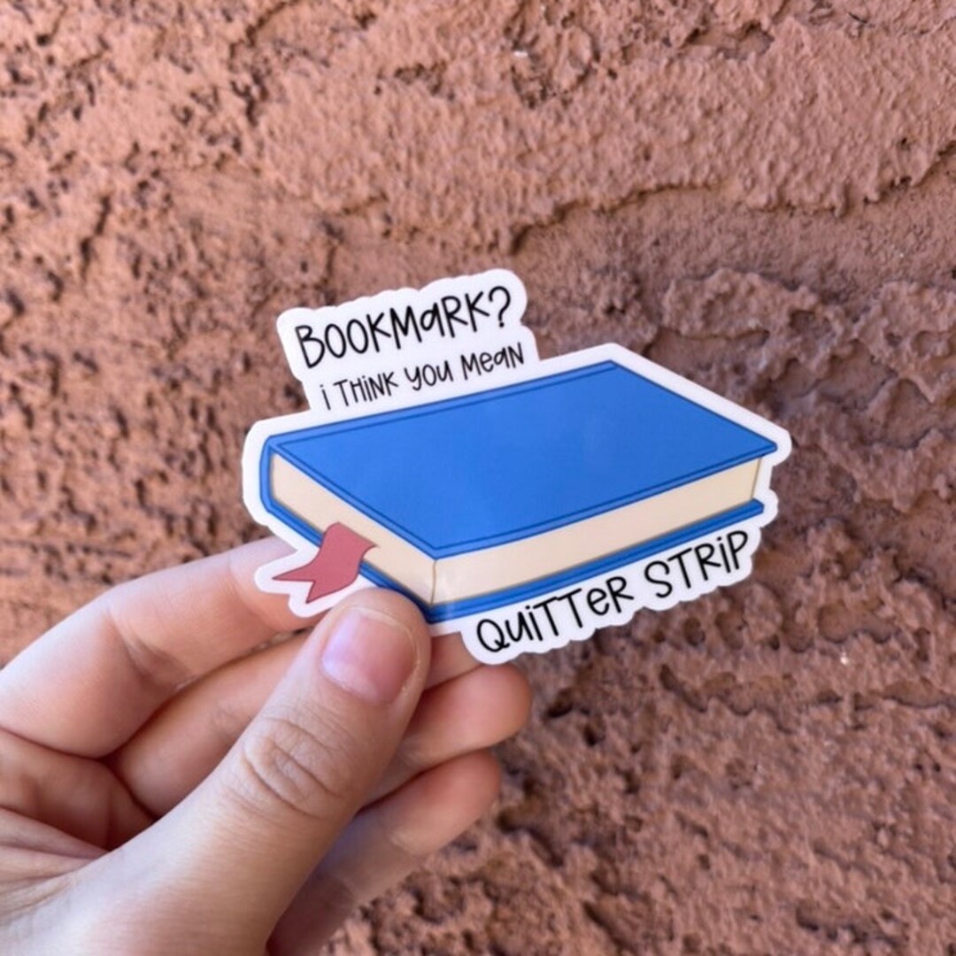 Bookmark Quitter Strip Sticker Reader Sticker Book Club Etsy