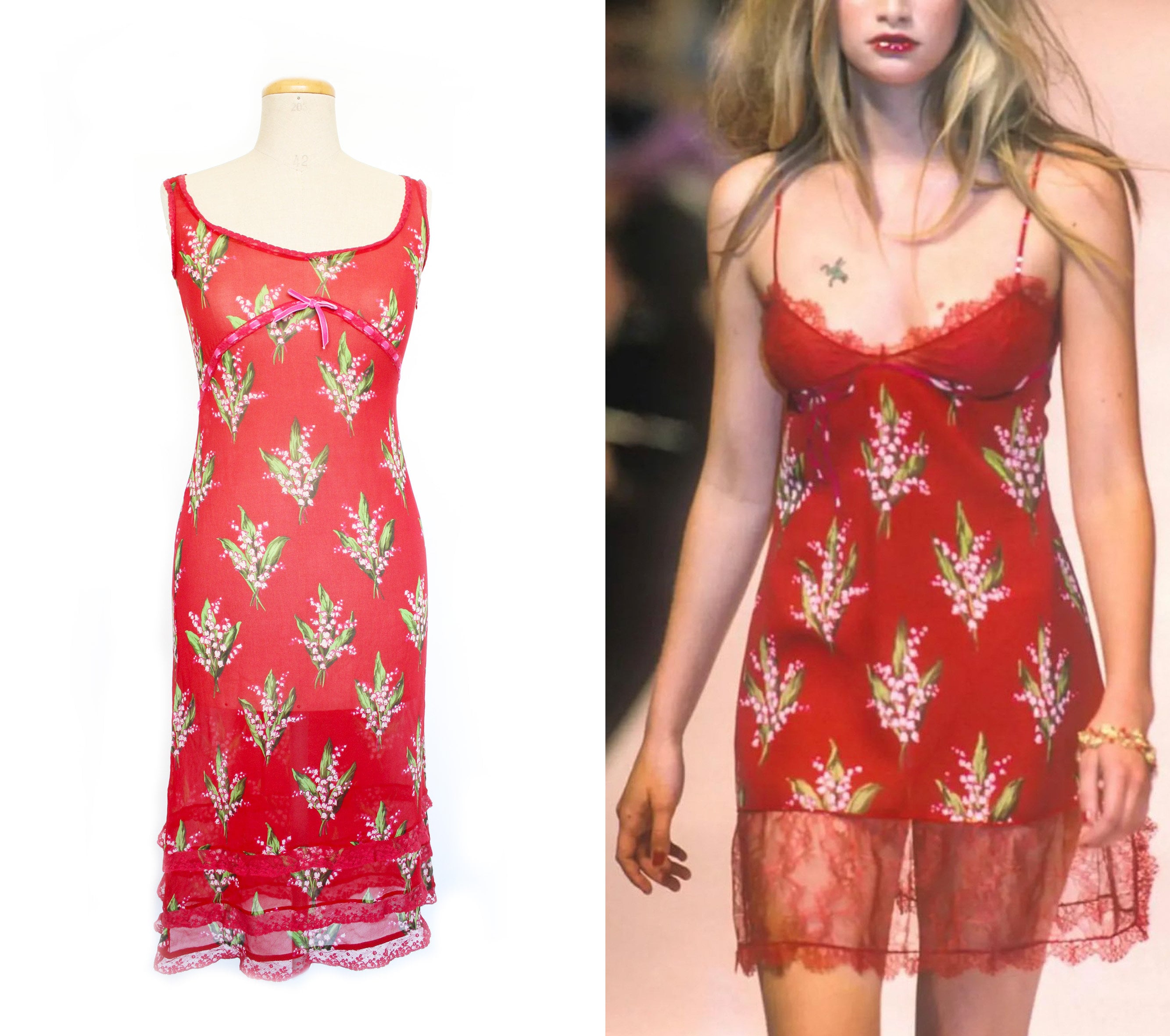 BLUMARINE Spring/ Summer 1998 RARE Vintage Lily of the BLUMARINE Spring/ Summer 1998 RARE Vintage Lily of the