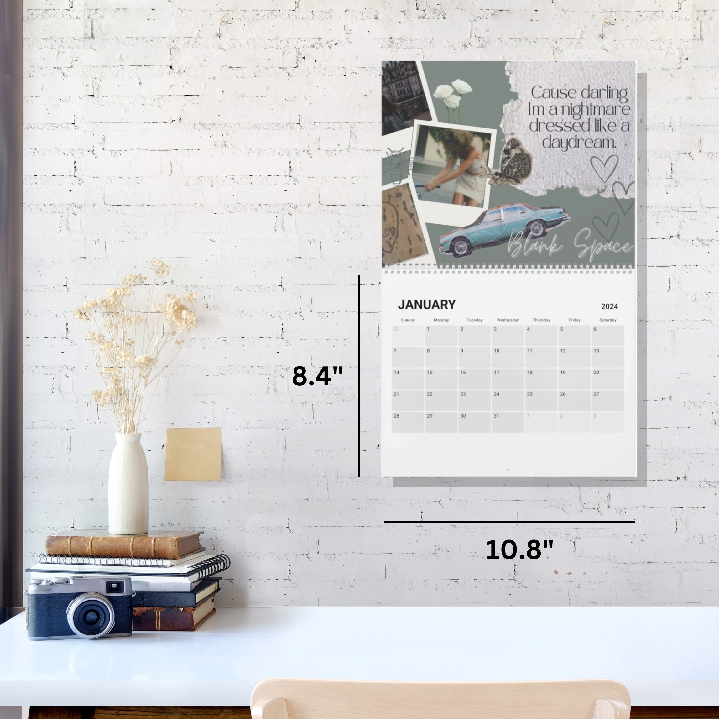 TAYLOR taylor version Calendar, Eras Tour 2024 Wall Calendar sold by