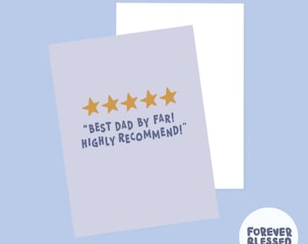 Dad Card | Father's Day Greeting | A6 Size, Blank Inside