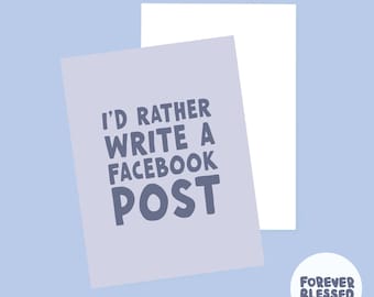 Funny 'Facebook Post' Birthday Card | Millennial Greeting