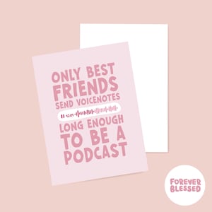 Best Friend Birthday Card | Podcast Bestie | A6 Card | Funny image 1