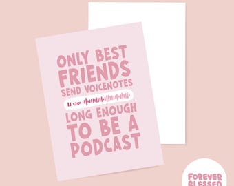 Best Friend Birthday Card | Podcast Bestie | A6 Card | Funny