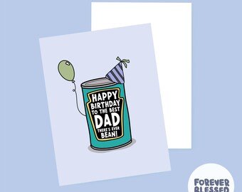 Funny Birthday Card for Dad | Dad Ever Bean Pun