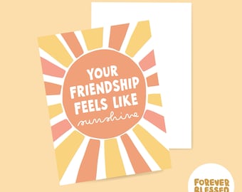 Sunshine Friendship Card | A6 Greeting Card