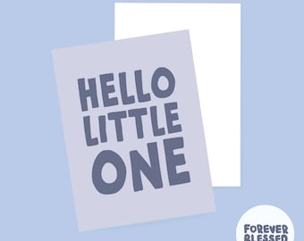 HELLO LITTLE ONE | New Baby | Baby boy | A6 card