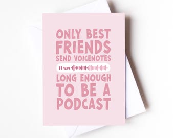 Best Friend Birthday Card | Podcast Bestie | A6 Card | Funny