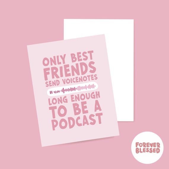 Best Friend Birthday Card | Podcast Bestie | A6 Card | Funny