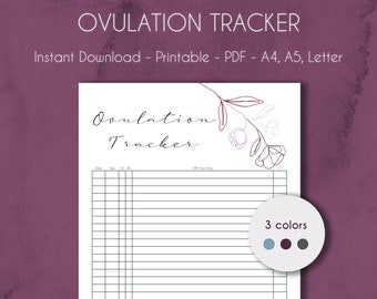 Ovulation Tracker | Printable OPK Tracker | Instant Download
