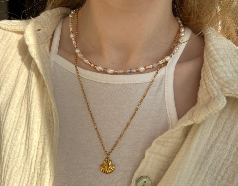 Ilvy handgemachte Perlenkette, Armband, Fußkettchen Ulima bunt mit Süßwasserperlen vegan möglich Bild 9