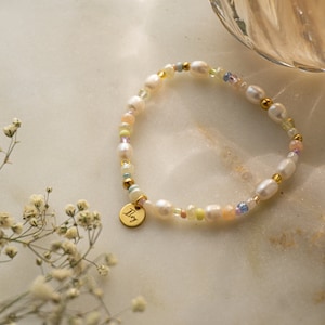 Ilvy handgemachte Perlenkette, Armband, Fußkettchen Ulima bunt mit Süßwasserperlen vegan möglich Bild 7