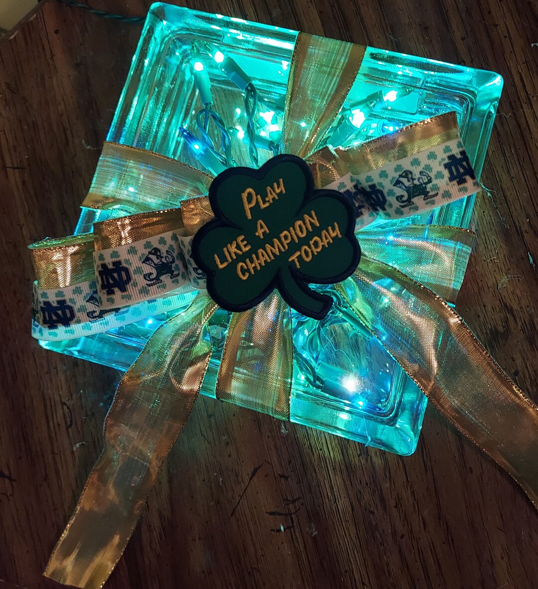 Notre Dame Light up Glass Block Etsy