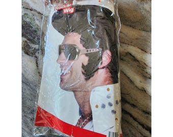 Smiffys 50s Rocker Wig Black Mens Pompadour Elvis Style Costume Accessory Y2K