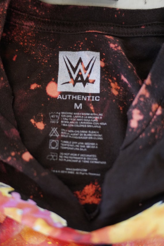 Vintage Custom Bleached Cropped Distressed WWE Tee - image 6