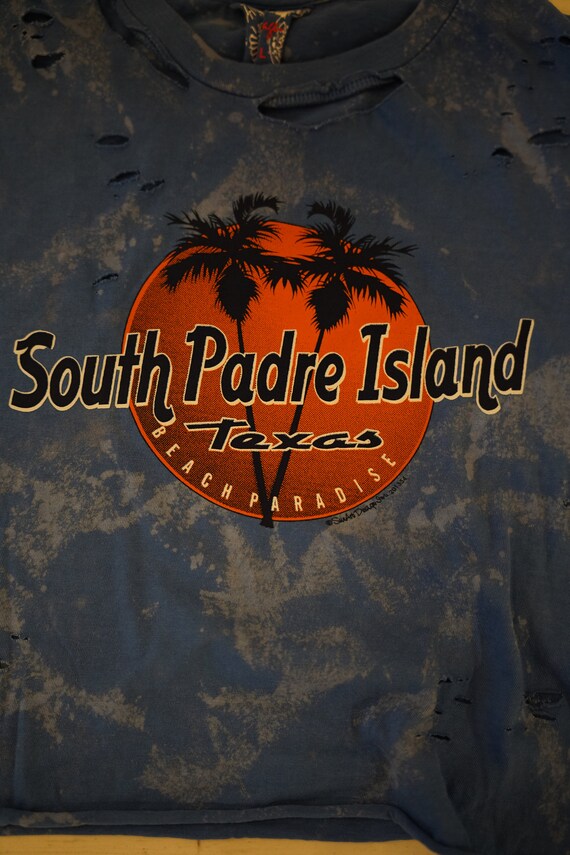 Vintage Custom Bleached Cropped South Padre Islan… - image 6