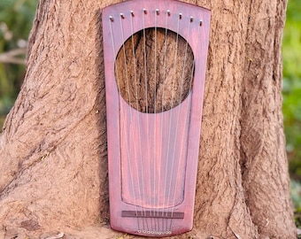 ライアーハープ、ペンタトニック7弦ライアー楽器、チェリーウッド