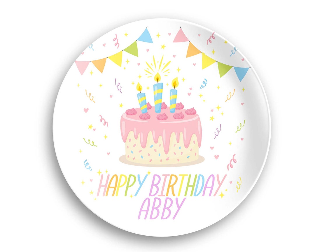 Personalized Birthday Platebirthday Cake Plate First Birthday Gift