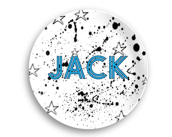 Personalized Star Splatter| Splatter| Stars| Custom Name Plate | Kids Dinnerware Set | Plate, Bowl, Mug or Placemat