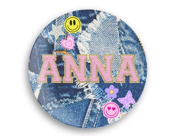 Jean Patch | Custom Name Plate | Kids Dinnerware Set | Plate, Bowl, Mug or Placemat