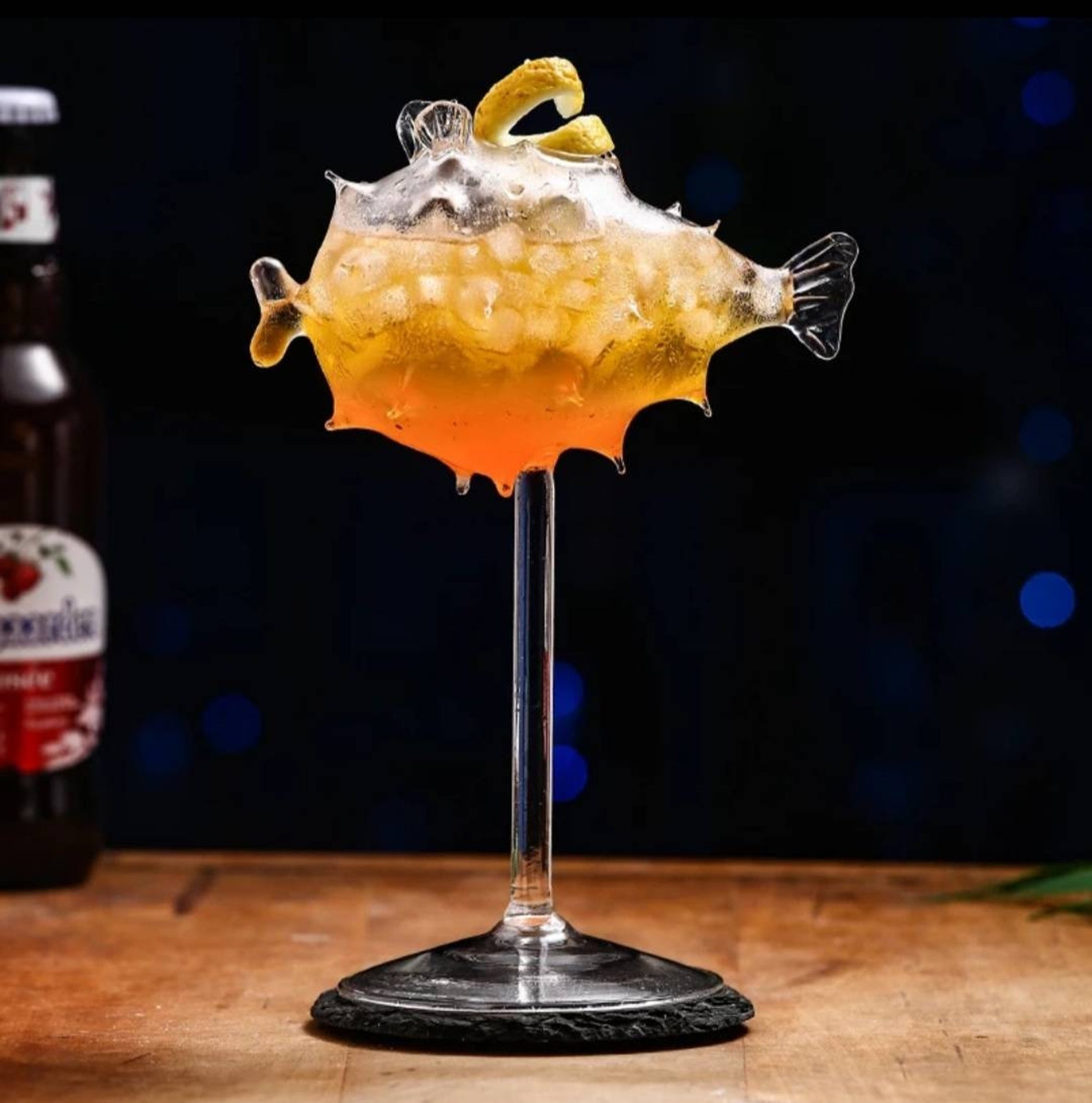 Pufferfish Creative Cocktail Glass Etsy