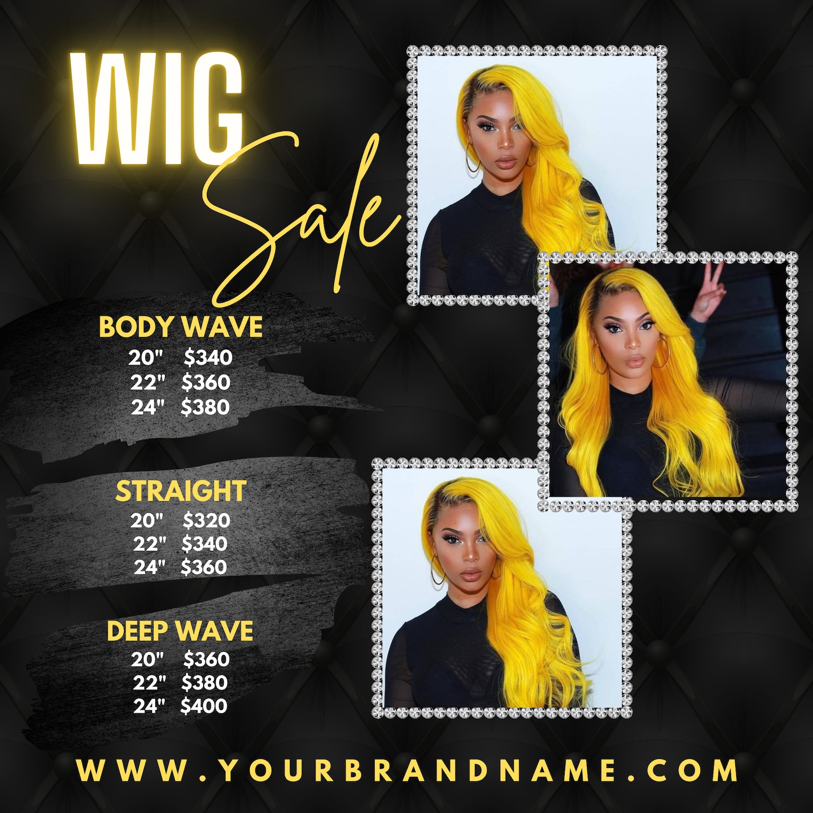 WIG SALE TEMPLATE Wig Sale Flyer Social Media Post Etsy