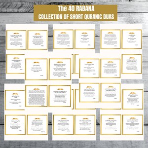 40 Rabbana, Quranic Duas Cards, Muslim Invocation Prayers, Ramadan Duas ...