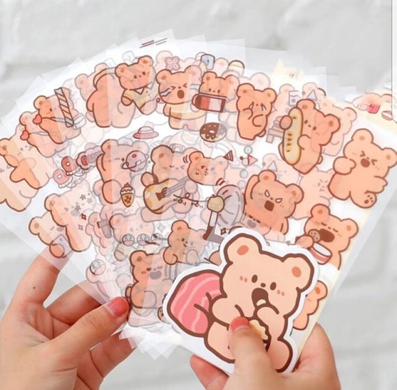 Kawaii Transparent Sheet Stickers / Bunnies and Bears / Sanrio