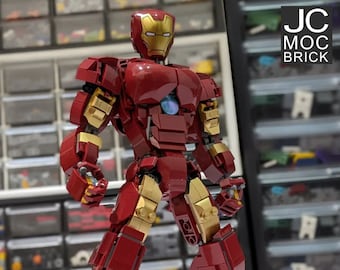 2 IN 1 Superhero Iron Man MechWarrior Mini Figures Toy Building Blocks Toy Gift 