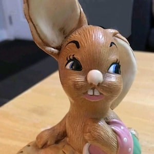 Pendelfin Collectable Vintage Easter 1960's Stonecraft Figurine- "Pie Face" 924 984 in Pink