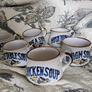 RARE- Vintage 1970&#39;s Festival Collectable Soup Bowls- Set of 6-Made in Korea