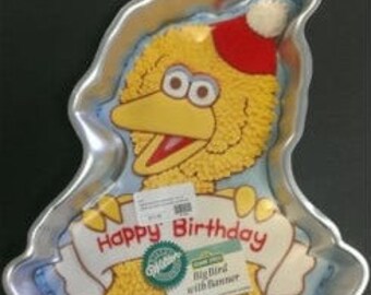 very collectible Big Bird fun to decorate Excellent condition Big Bird cake pan/Rare Wilton Big Bird cake pan with face plate
