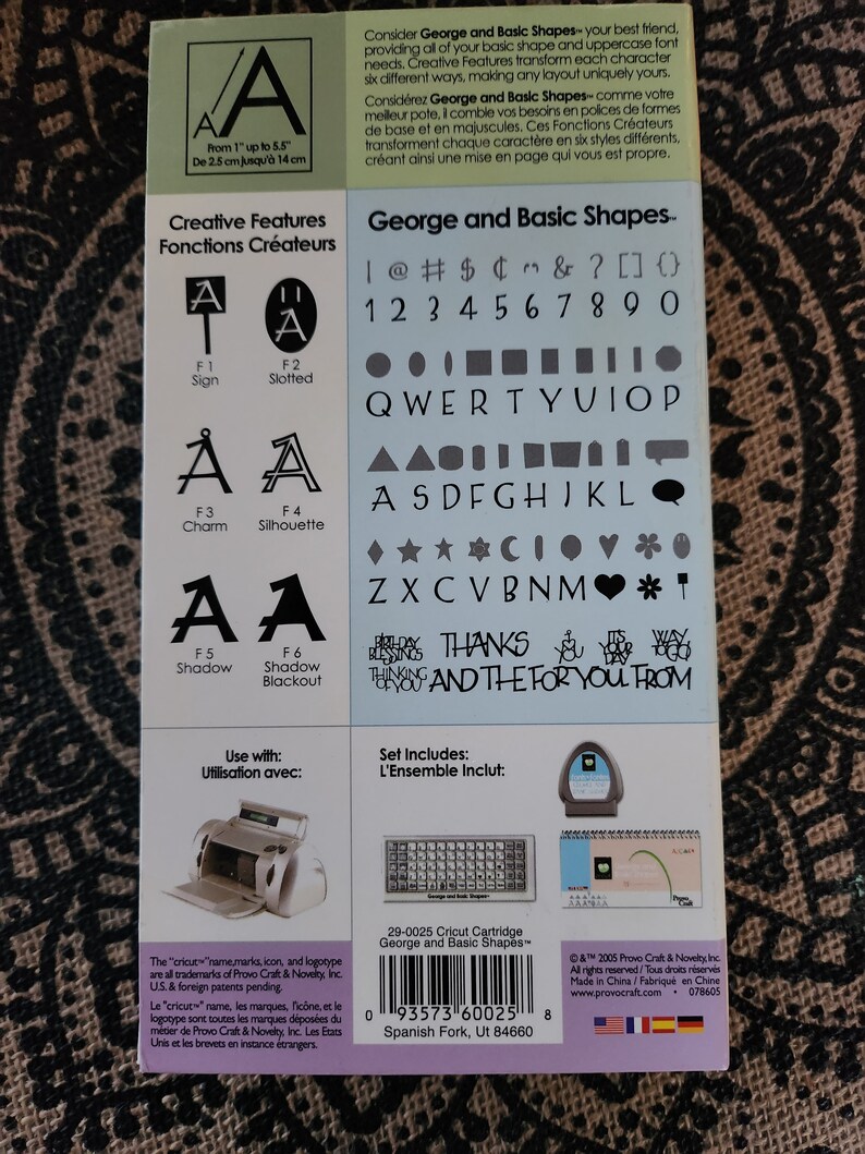 RETIRED Cricut Provo Craft Vintage & Basic Shapes Cartridge Etsy