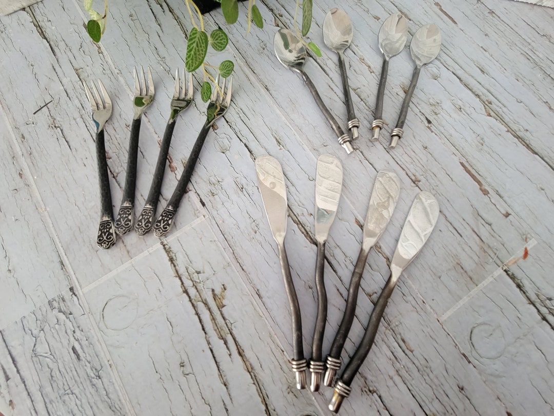 Rustic Serveware RARE Vintage Hand Flatware Set Set Etsy