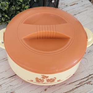 RARE Retro Milton Orchid 1500- 1.5L Vintage Double Wall Insulated Casserole Dish with Locking Lid- 2 Piece- Brown