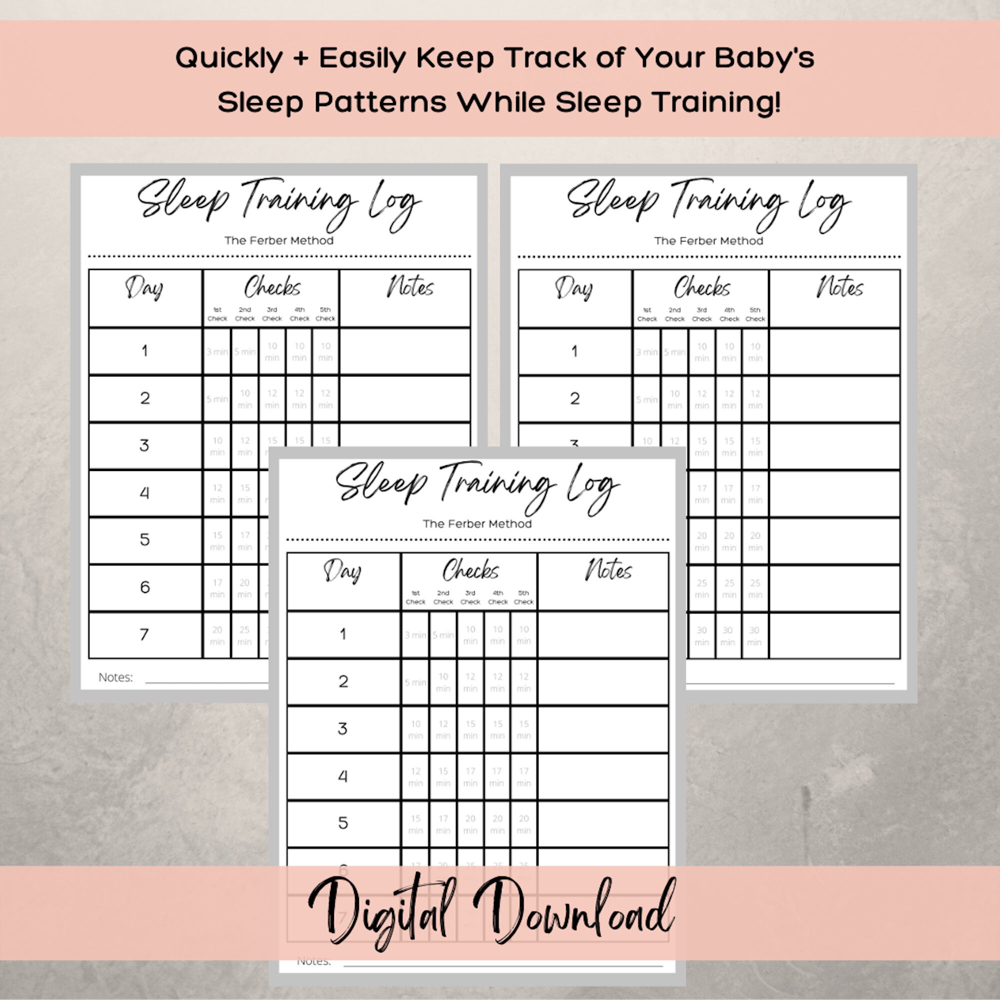 Sleep Training // Ferber Method Log // Baby Sleep Training // Infant ...