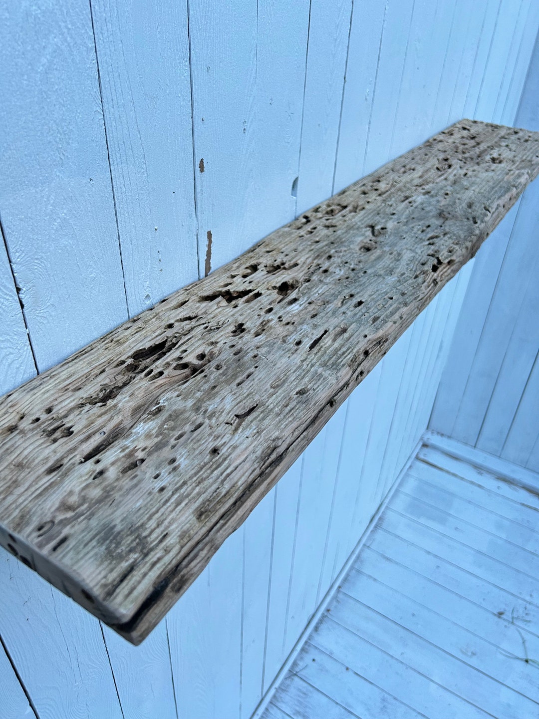 Driftwood Shelf 42x7x1 Rustic Shelf, Wall Decor, Live Edge, Beach House
