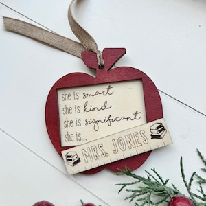SHE IS teacher Ornament/ Magnet- laser SVG