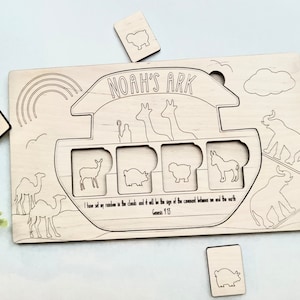 Noah&#39;s Ark Puzzle- laser SVG