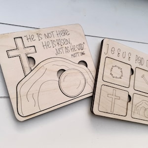 He is Risen/ Jesus paid it all Puzzle Bundle- Easter laser SVG