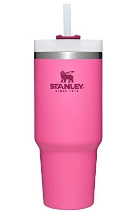 Stanley Hot Pink Tumbler Camelia Barbie Pink NWT 30oz