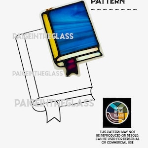 Closed Book Stained Glass Pattern