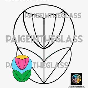 Flower Stained Glass Pattern