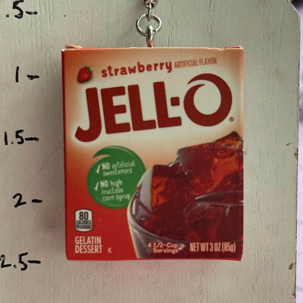 Jell-O mini brand earrings| Jell-O| Earrings| mini brand| snack earrings| foodie earrings