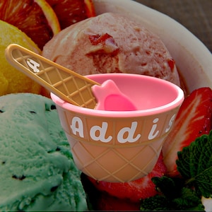 Large Personalized Ice Cream Dish or Dessert Bowl - Ice Cream Lover Dish