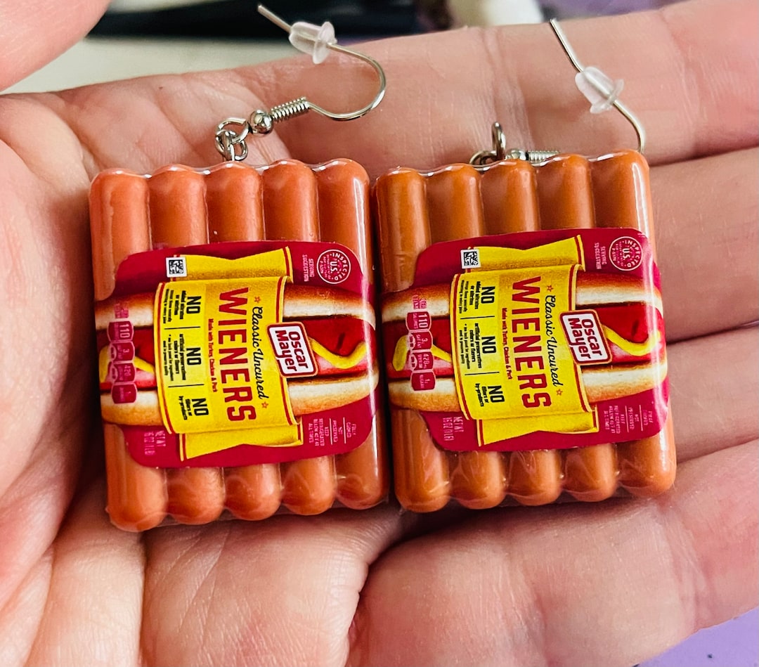 Oscar Myer Hot Dog dangle Earrings Earring Mini Brand Etsy