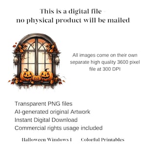 13 Scary Halloween Windows I Pngs Graphics for Printing and Sublimation ...