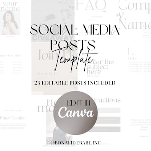 25 Social Media Posts Template