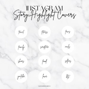Instagram Story Highlight Cover Template | Black & White